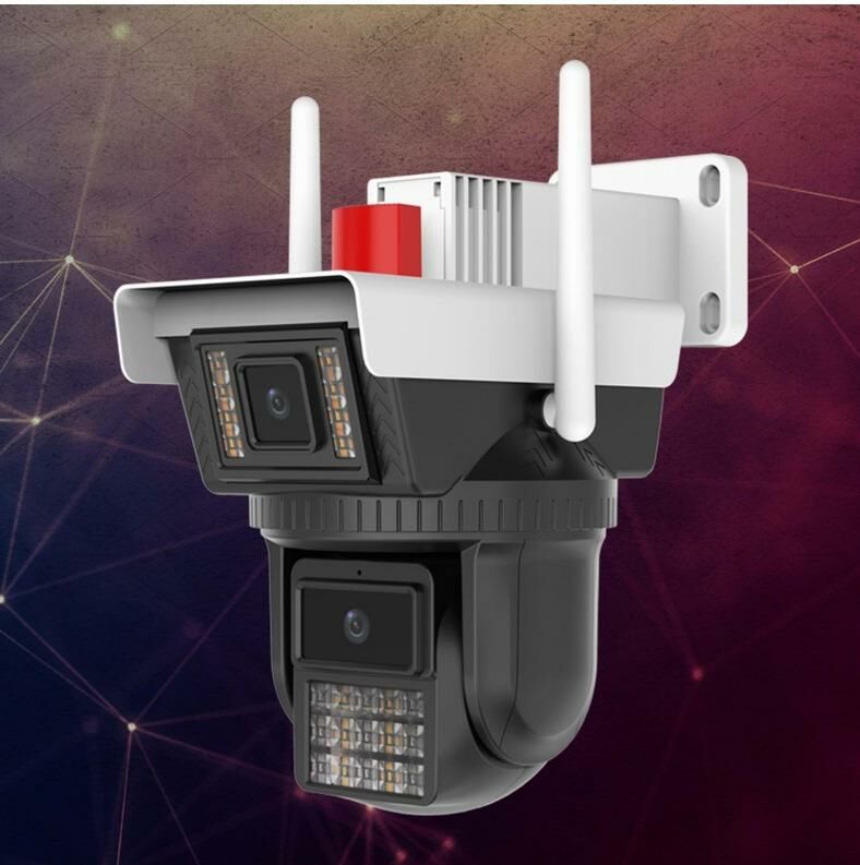 O-KAM 3040 Wifi 2 Lens 3 Görüntü Mikrofon + Hoparlör + Işık + Onvif Kamera 3+3MP