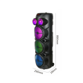 HEPU HP-974 3x8'' 3x30CM Kablosuz 1 El Mikrofon RGB Bluetooh Müzik Kutusu