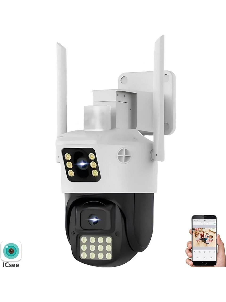 X5 TECH RX-23AI 3+3MP WİFİ ÇİFT LENS FULL HD SESLİ IP KAMERA