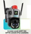O-KAM 4445 WİFİ 10X OPTİK ZOOM 2 LENS 3 GÖRÜNTÜ ZOOM PTZ KAMERA