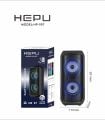 HEPU HP-957 RGB IŞIKLI 2X4''  2X10CM BLUETOOTH USB MÜZİK KUTUSU