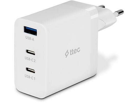 TTEC 2SCG03B Smart Charger Trio GAN 65W PD Seyahat Hızlı Şarj Aleti 2 USB-C +USB-A