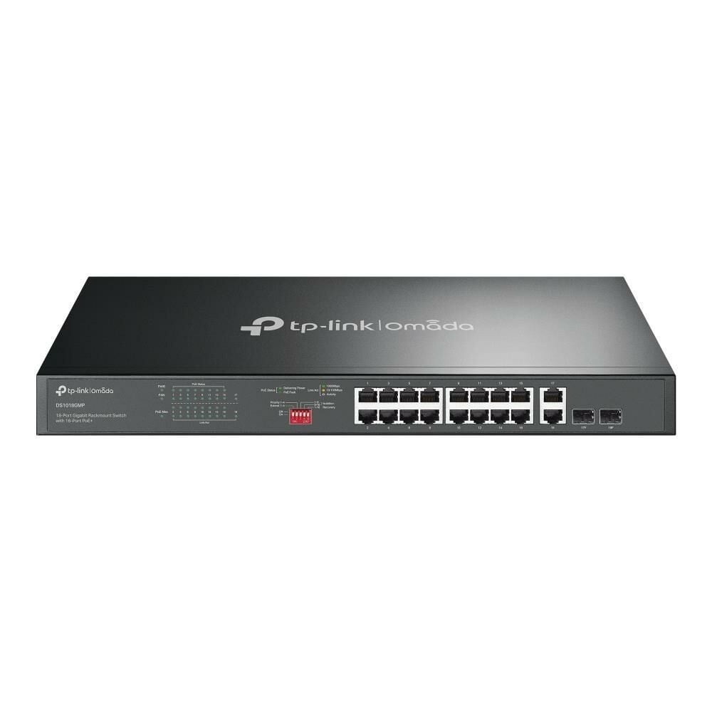 Tp-Link Omada DS1018GMP 16 Port 10/100/1000 Poe+ Switch 2 Port SFP Çelik Kasa Rack Mount