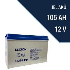 12 VOLT 105 AMPER JEL AKÜ LEXRON-ÖLÇÜLER-330X171X219-30.5 KG