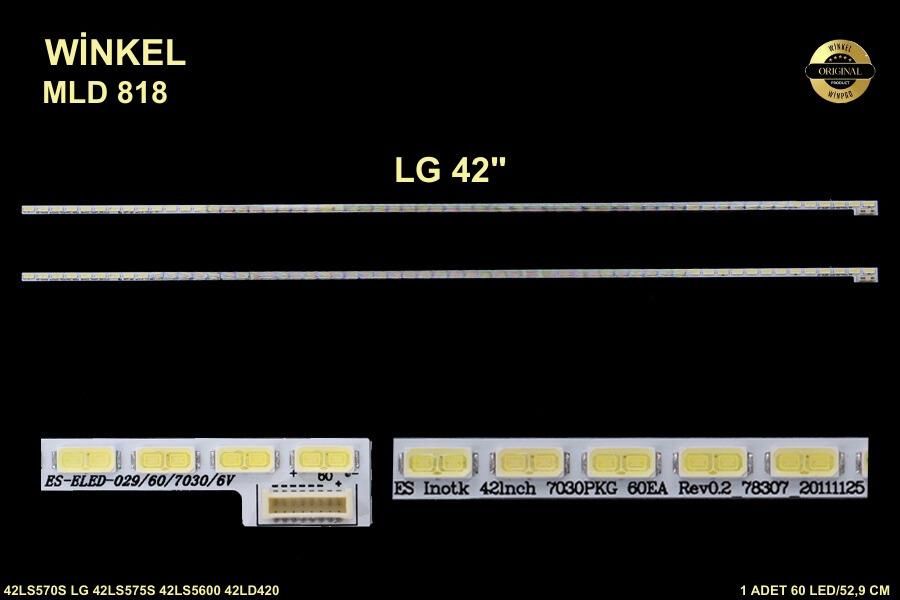 TV LED BAR-818 1 Lİ ÇUBUK-7030pkg-42LS570S-42LS575S-42LS5600-42LD420-ELED029-WİNKEL