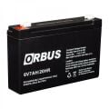 6 VOLT 7 AMPER AKÜ ORBUS-ÖLÇÜLER 150*34*94 mm.1,25 kg.