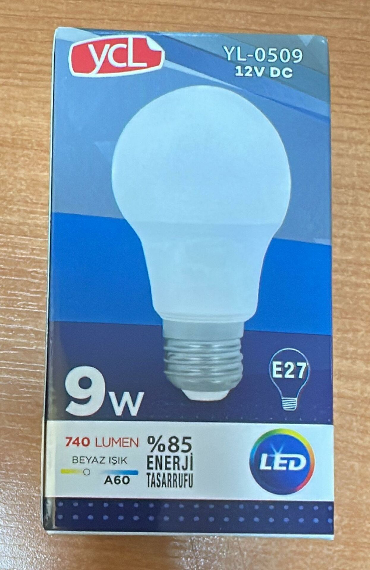 YCL YL-0509  LED AMPUL 9 WATT BEYAZ IŞIK 12 VOLT