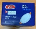 YCL ALP-1303 LED PANEL 3+3 WATT MAVİ+ BEYAZ 3 FONKSIYONLU