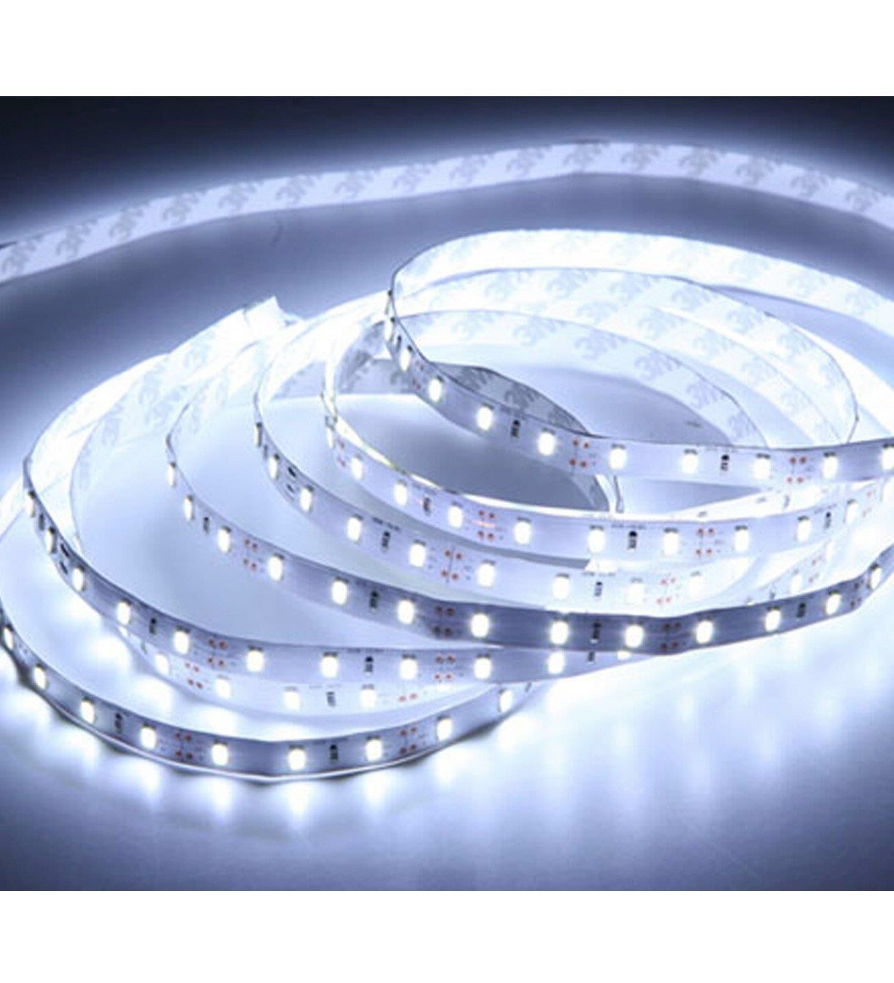 ŞERİT LED 12 V İÇ MEKAN BEYAZ 120 LEDLİ 5MT BOLLED+CATA