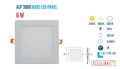 YCL 6 WATT SIVA ALTI KARE PANEL BEYAZ KASA BEYAZ IŞIK ALP-3006B