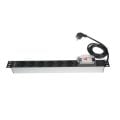 RACK KABİN PRİZİ ALİMİNYUM 6 LI SİGORTALI 2 METRE