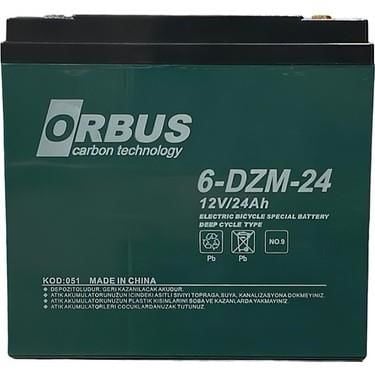 12 VOLT 24 AMPER JEL ORBUS MOTOSİKLET AKÜSÜ ÖLÇÜLER 181*77*170 mm.6.6 KG