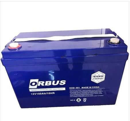 12 VOLT 100 AMPER JEL AKÜ ORBUS-ÖLÇÜLER 330*173*222 mm 30 KG