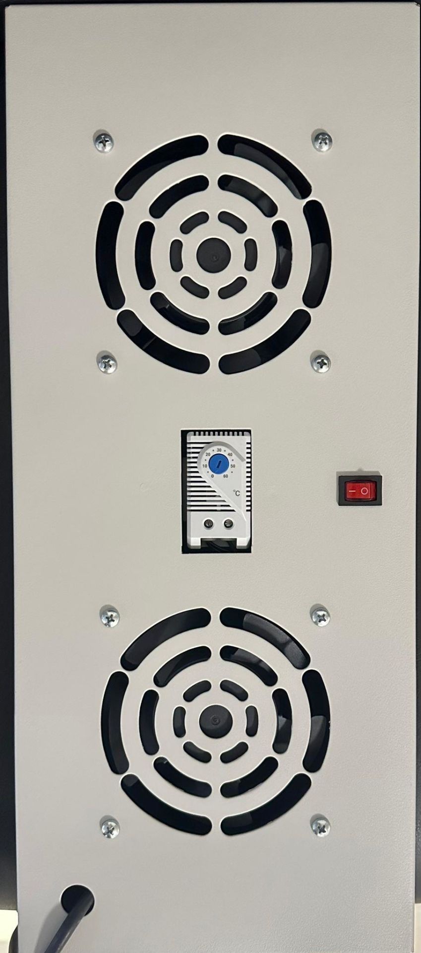 RACK KABİN FAN MODÜLÜ 2 Lİ TERMOSTATLI ÖLÇÜLER 20x47