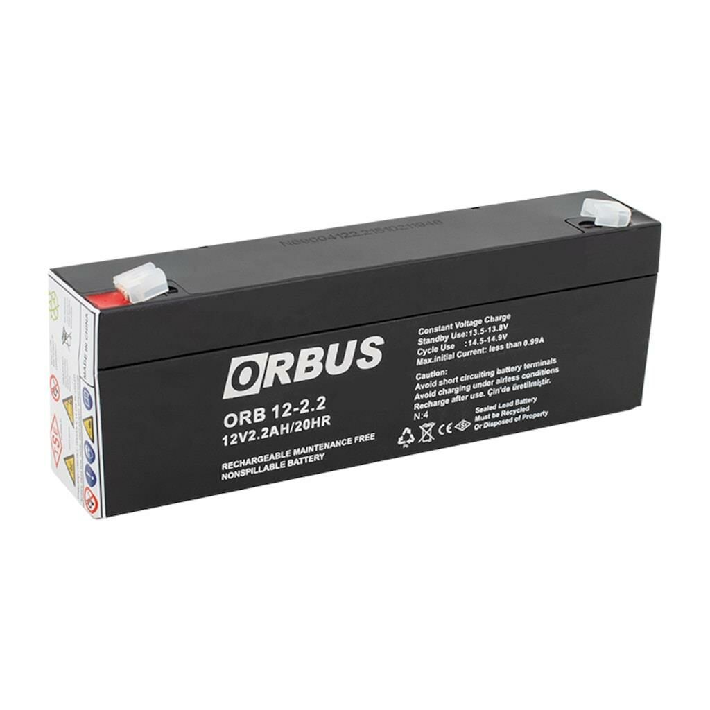 12 VOLT 2.2 AMPER YATAY AKÜ ORBUS-ÖLÇÜLER 178*34*60 mm-900 GRAM