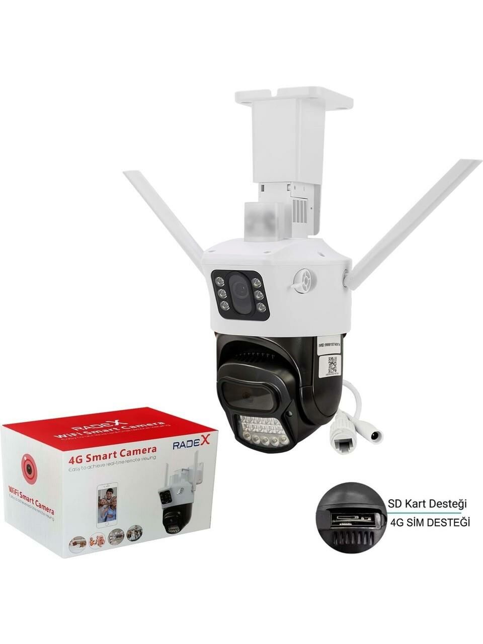 X5 TECH RX-394G 4G SİM KARTLI 12 VOLT 3+3MP ÇİFT LENS  PTZ KAMERA