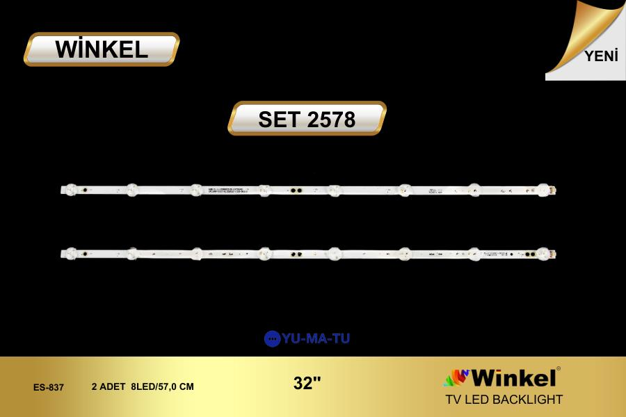 TV LED BAR -2578 TAKIM 2 Lİ-AWOX3282-D3200801-2835BS-D3200801-2835DS-M, SJ.H.D-WİNKEL