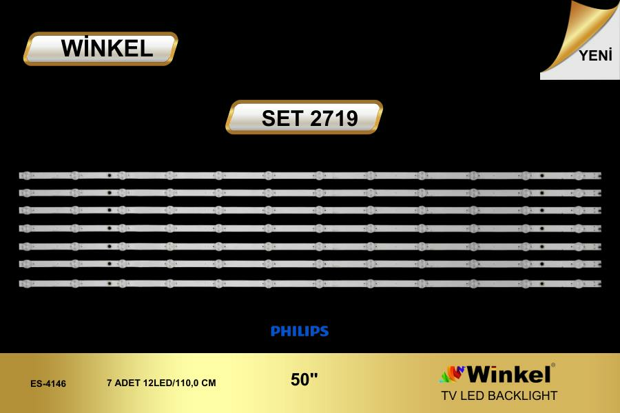 TV LED BAR  -2719 TAKIM 7 Lİ-50PUS8505-50PUS8505/62-50PUS8204/50PUS8505-WİNKEL