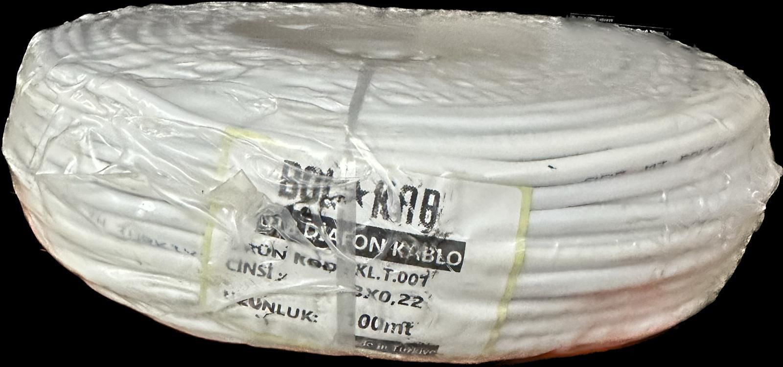 BOLKAB DT 8 DİAFON KABLOSU CCA 8X0.22 MM 1 MT FİYATIDIR