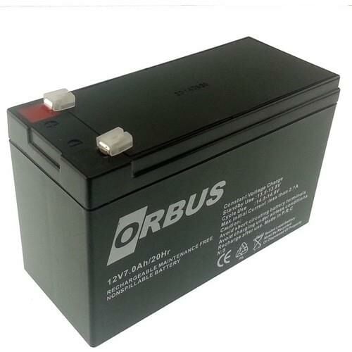 12 VOLT 7 AMPER ORBUS MOTOSİKLET AKÜSÜ-ÖLÇÜLER 114*71*131 mm. - 2,3 kg YTX7L-BS-DİKEY