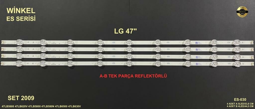 TV LED BAR 2009 TAKIM 8 Lİ-47LB6900-47LB5900-47LY540S-47LB5600-47LB620V-47LB5800-ES030