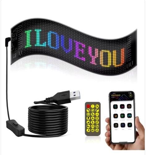 PİXEL LED PANEL 16X96Led 120x595mm DİJİTAL EKRAN YAZI VE ANİMASYON BANTLI BLUETOOTH