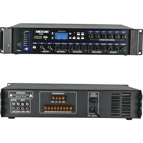 DEXUN D-500--700 W BT-USB HAT TRAFOLU 6 BÖLGELİ ANFİ