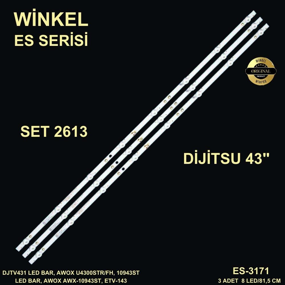 TV LED BAR -2613 TAKIM 3 LÜ-DLED43HD-3030KJ430041E,U4300ST,AWX-10943ST,-E3171-WİNKEL