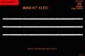 TV LED BAR -2410 TAKIM 3 LÜ-43GDF6800B,A43L5845,B43L5845,43GCH5900B,A43K580-WİNKEL
