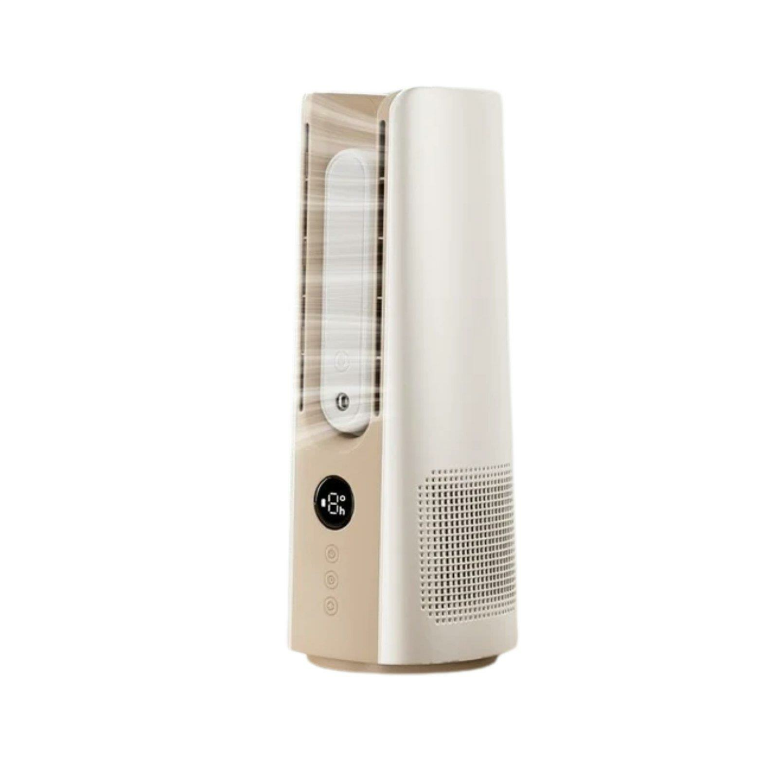HEPU HP-F28 Sessiz Pervanesiz USB Şarjlı Buharlı Masaüstü Fan – Dahili Su Hazneli, Dijital