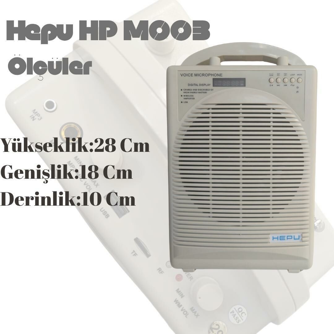 HEPU M-003 MEVLÜT & MEZARLIK ANFİSİ KABLOSUZ YAKA MİKROFONLU