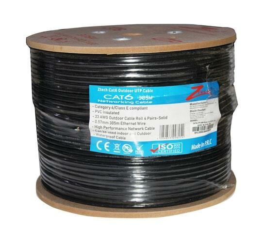 CAT 6 KABLO 23 AWG 305 METRE ZTECH YER ALTI SİYAH