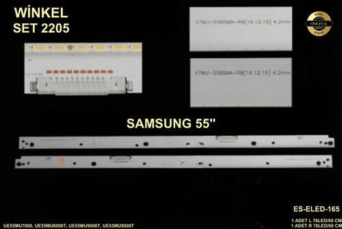 TV LED BAR -2205 2 Lİ ÇUBUK-UE55MU7000,UE55MU8000T,UE55MU9000T-ELED-165-WİNKEL