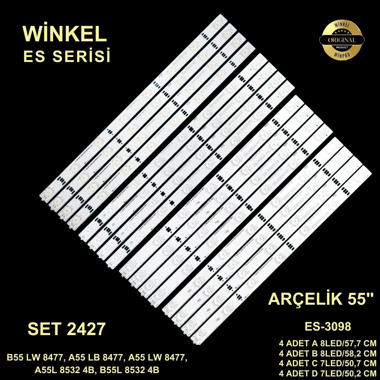 TV LED BAR -2427 TAKIM 16 LI-B55LW8477- A55LB8477- A55LW8477-A55L8532-55VLE820-WİNKEL