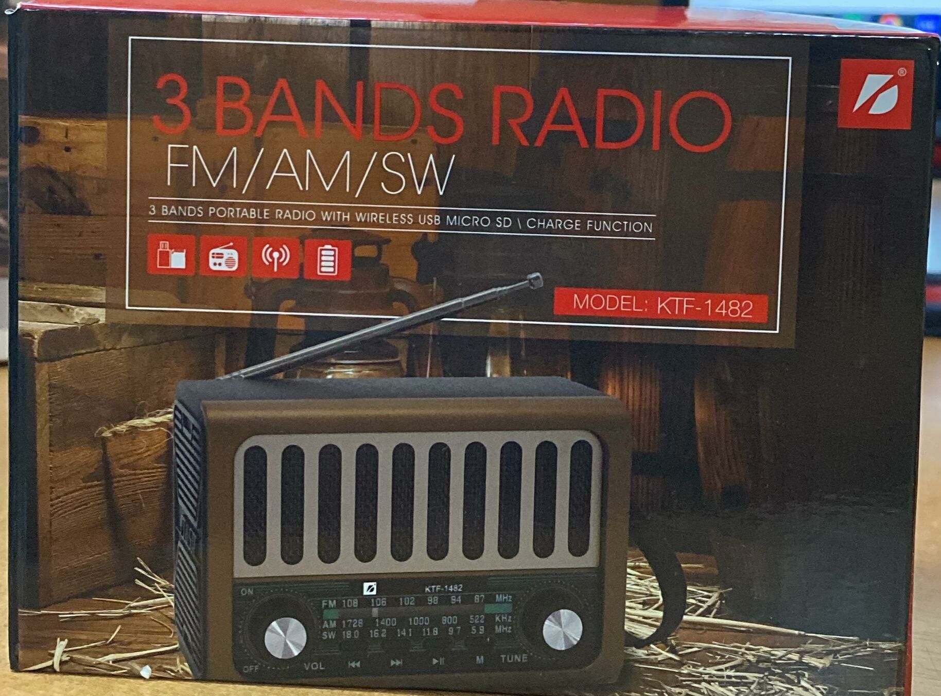 KBROAD KTF-1482 NOSTALJİK RADYO BLUETOOTH USB MİCROSD