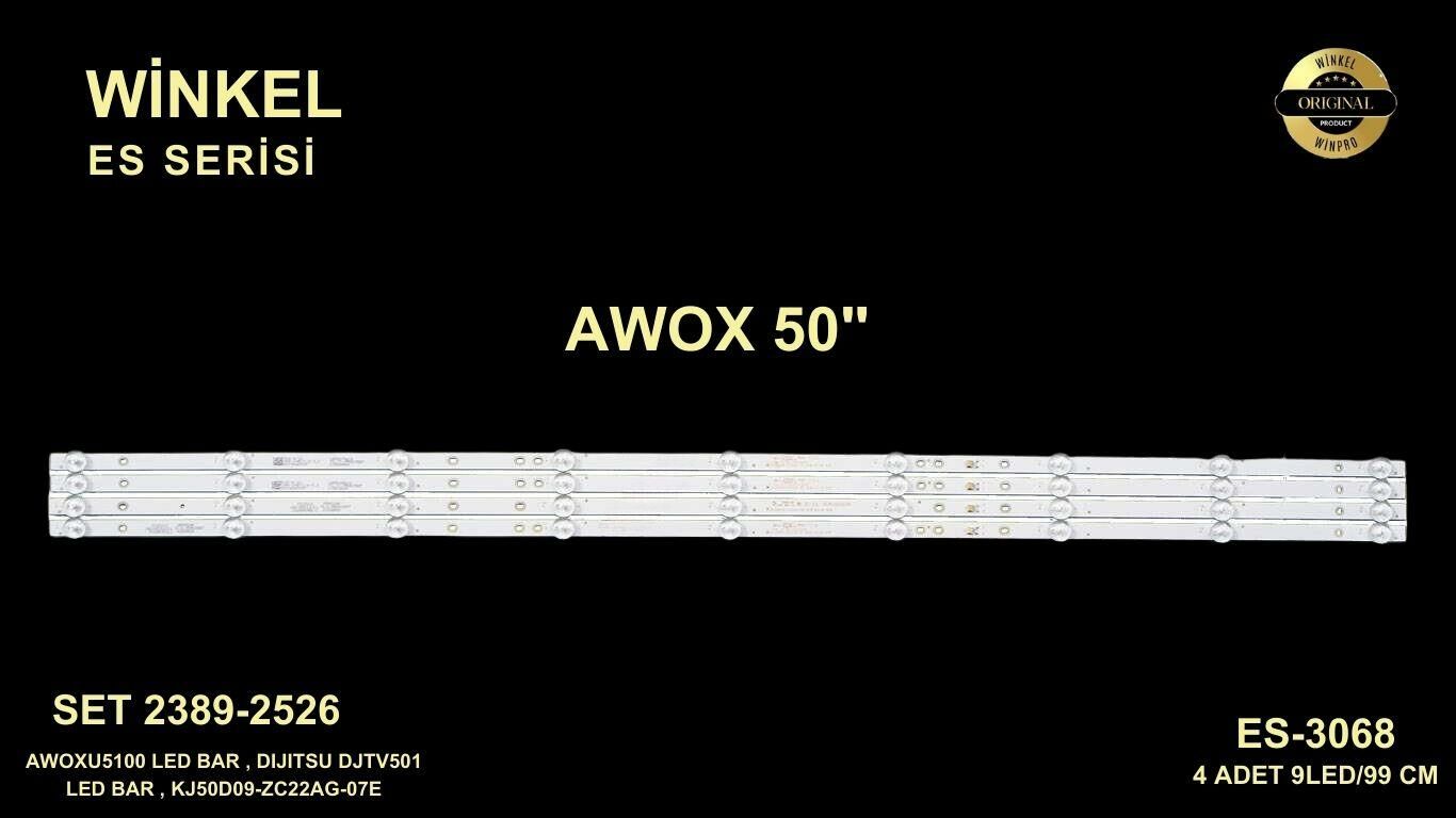TV  LED BAR -2389-2526 TAKIM 4 LÜ- KJ50D09-ZC22AG-Q50D15303004099BTREV1-WİNKEL