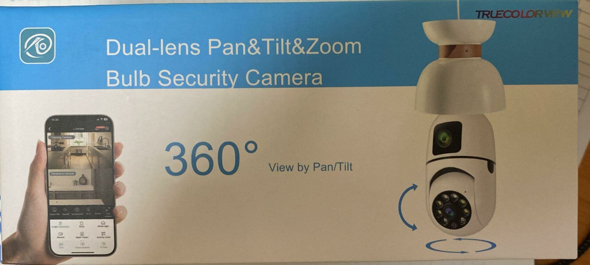 O-KAM-4046 Wifi Ampül Kamera 2 Lens Mikrofon