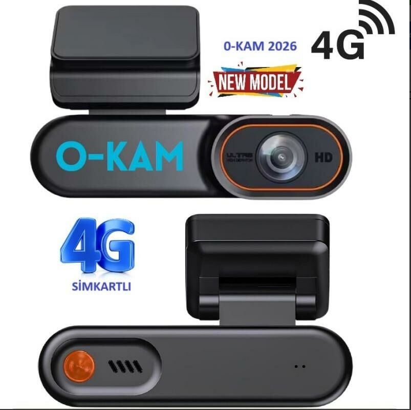 O-KAM 2026 ARAÇ KAMERASI 4G SİM KARTLI GPS + GOOGLE MAPS