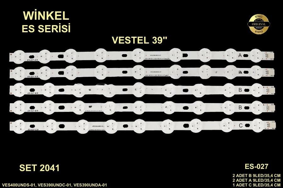 TV LED BAR -2041 TAKIM 5 Lİ-VES400UNDS-40FA4000-40PF3025-40SD5000-C134- GEN-027-WİNKEL
