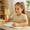 HEPU HP-F04 USB Şarjlı El Tipi Mini Fan – Ayıcık Kulak Figürlü, 3 Kademeli Rüzgar Seçeneği