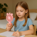 HEPU HP-F05 USB Şarjlı El Tipi Mini Fan – Taç Figürlü Sevimli Tasarım, Hafif ve Taşınabili