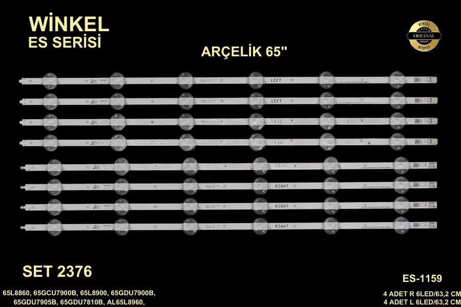TV LED BAR -2376 TAKIM 8 Lİ-B65L8860,65GCU7900B,AL65L8960,WCG606,65VLX8000BP,WCM606-WİNKEL
