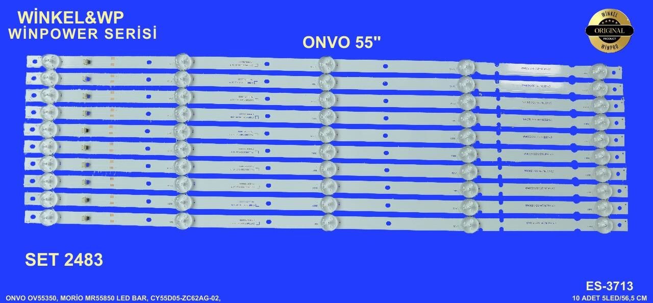 TV LED BAR -2483 TAKIM 10 LU-OV55350,MR55850, CY55D05-ZC62AG-02,303CY550033-WİNKEL