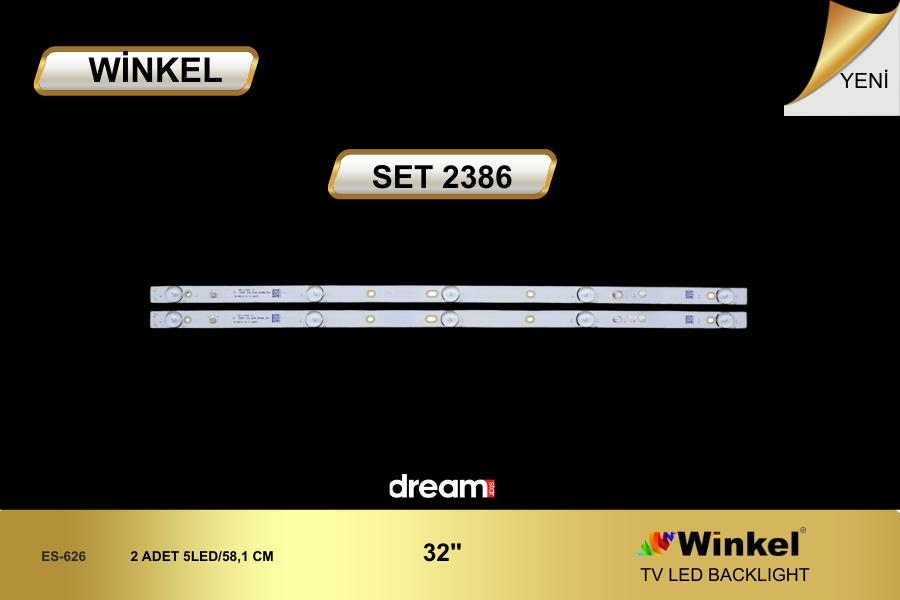 TV LED BAR -2386 TAKIM 2 Lİ-MS-L1598 V1 2017-01-06 32DN 2*5_3030_300MA_30V-WİNKEL