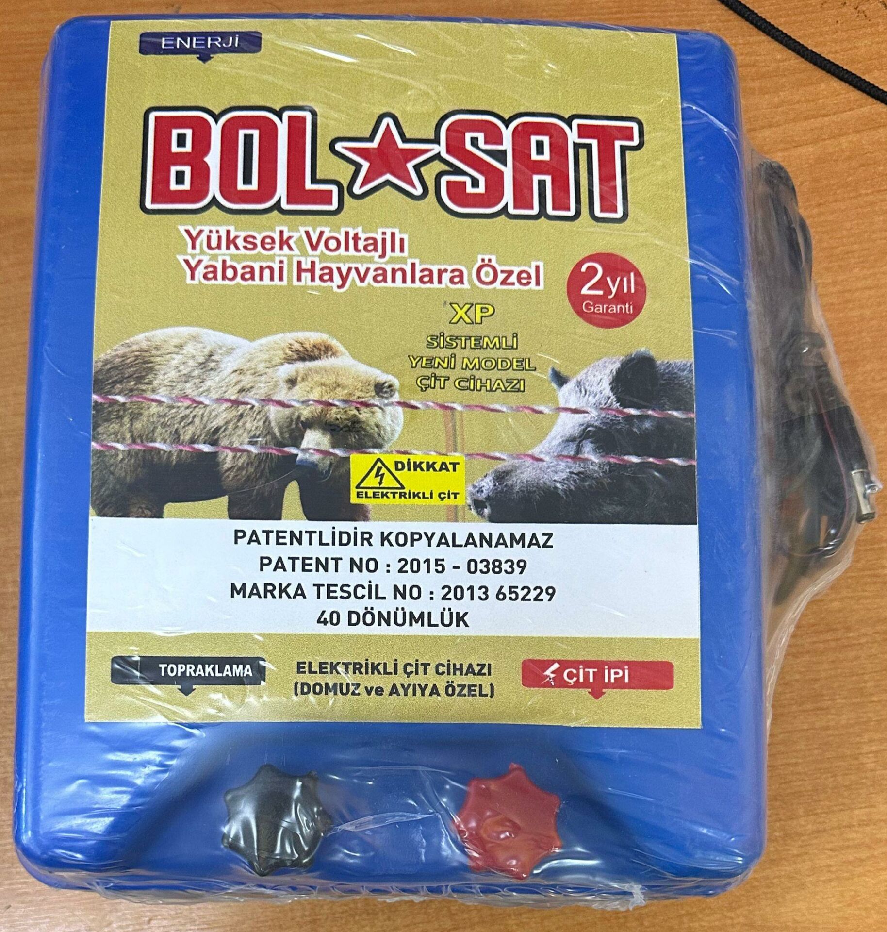 ELEKTRİKLİ ÇİT ŞOK CİHAZI GECE SENSÖRLÜ  40 DÖNÜMLÜK 2000 MT ÇİT TELİ ÇALIŞTIRIR