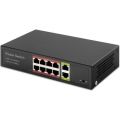 HADRON HD08 8+2 POE SWİTCH 8 PORT POE 2 PORT UPLİNK