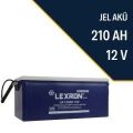 12 VOLT 210 AMPER JEL AKÜ LEXRON ÖLÇÜLER-522*240*222-49.50 KG