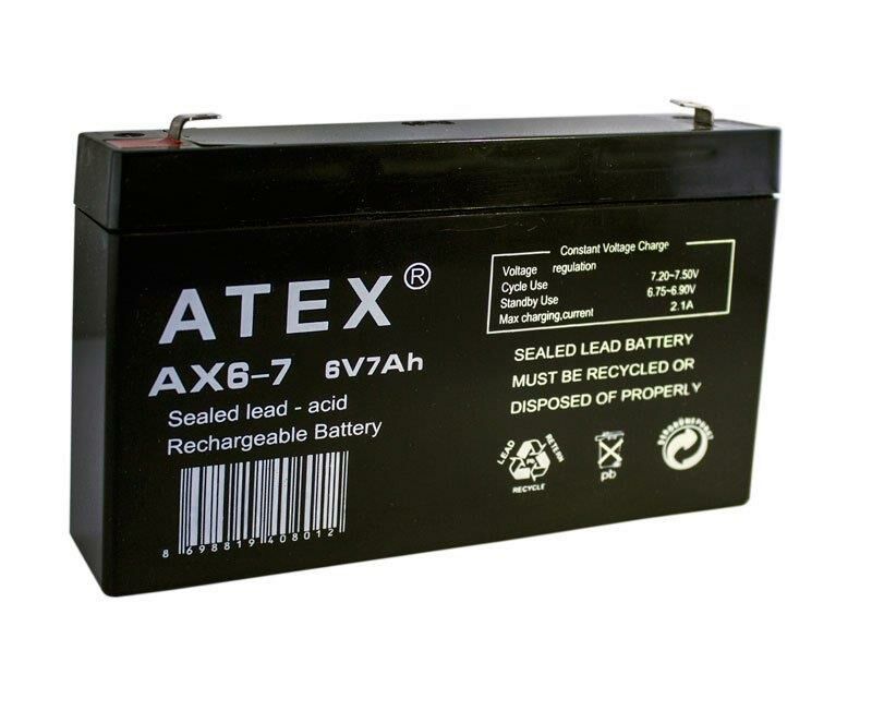 6 VOLT 7 AMPER AKÜ ATEX 151x34x95