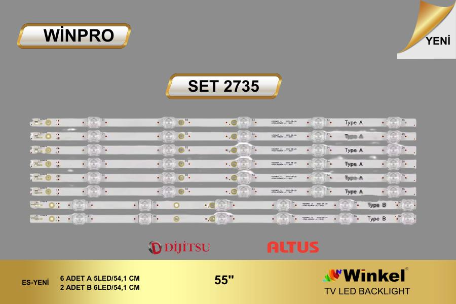 TV LED BAR -2735 TAKIM 8 Lİ-55DS8800-AL55B860-K550WDF-K55WDF- WİNKEL