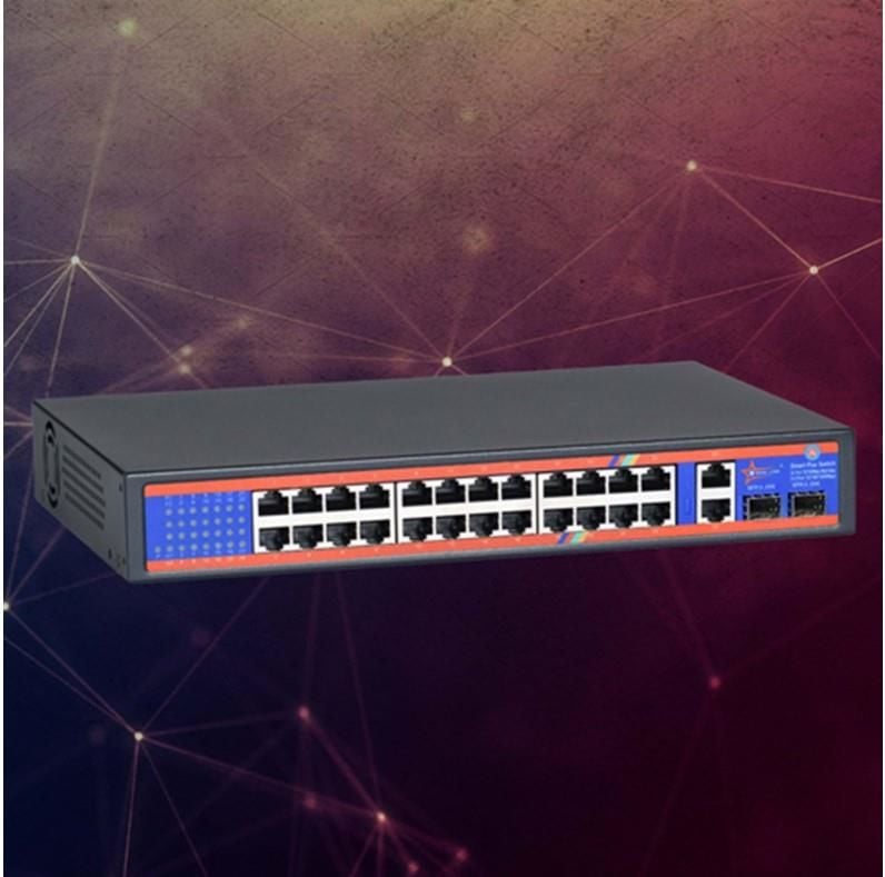 ZTECH ZR-P2421FN 24+2+2 POE SWİTCH 350w +2 10/100/1000